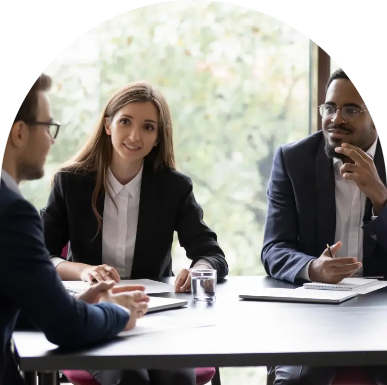 Business colleagues in a meeting.